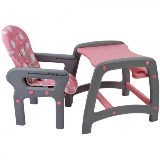 Scaun de masa 2 in 1 Kidscare roz